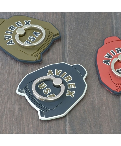 AVIREX（アヴィレックス）の「シリコンスマホリング AVIREX [MA-1] アヴィレックス ring スタンド スマホアクセサリー（スマホグッズ・メンズ・セージグリーン/ブラック/レッド・ONE SIZE）」の11枚目の写真