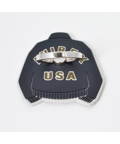 AVIREX（アヴィレックス）の「シリコンスマホリング AVIREX [MA-1] アヴィレックス ring スタンド スマホアクセサリー（スマホグッズ・メンズ・セージグリーン/ブラック/レッド・ONE SIZE）」の4枚目の写真