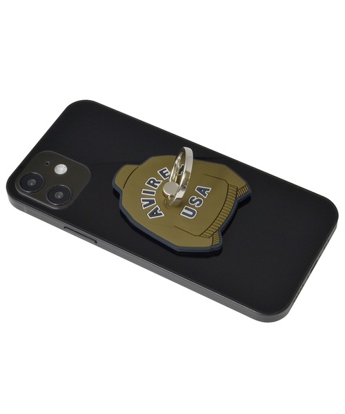 AVIREX（アヴィレックス）の「シリコンスマホリング AVIREX [MA-1] アヴィレックス ring スタンド スマホアクセサリー（スマホグッズ・メンズ・セージグリーン/ブラック/レッド・ONE SIZE）」の5枚目の写真