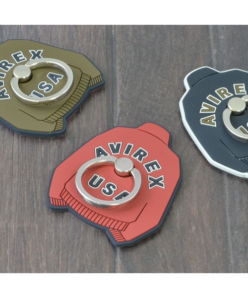 AVIREX（アヴィレックス）の「シリコンスマホリング AVIREX [MA-1] アヴィレックス ring スタンド スマホアクセサリー（スマホグッズ・メンズ・セージグリーン/ブラック/レッド・ONE SIZE）」の10枚目の写真