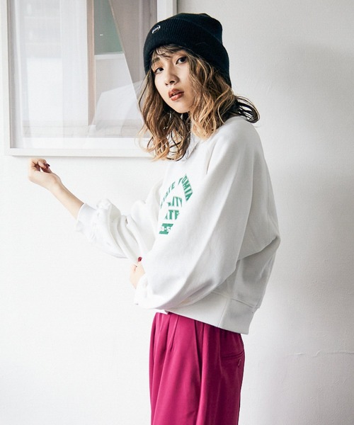 PBLIM(ページボーイリム)の「【PAGEBOYLIM】ヘビーオンスショートスウェット(スウェット・レディース・グレー/オフホワイト/ブルー・FREE)」の5枚目の写真