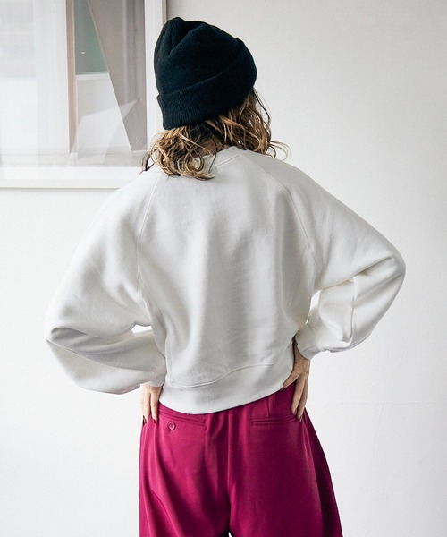 PBLIM(ページボーイリム)の「【PAGEBOYLIM】ヘビーオンスショートスウェット(スウェット・レディース・グレー/オフホワイト/ブルー・FREE)」の6枚目の写真