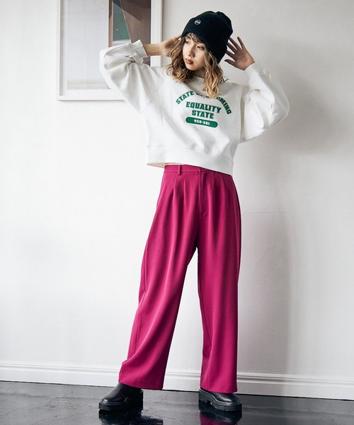 PBLIM(ページボーイリム)の「【PAGEBOYLIM】ヘビーオンスショートスウェット(スウェット・レディース・グレー/オフホワイト/ブルー・FREE)」の8枚目の写真