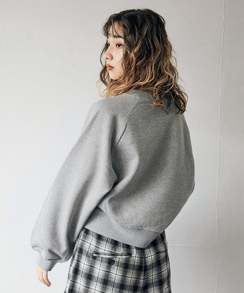 PBLIM(ページボーイリム)の「【PAGEBOYLIM】ヘビーオンスショートスウェット(スウェット・レディース・グレー/オフホワイト/ブルー・FREE)」の16枚目の写真