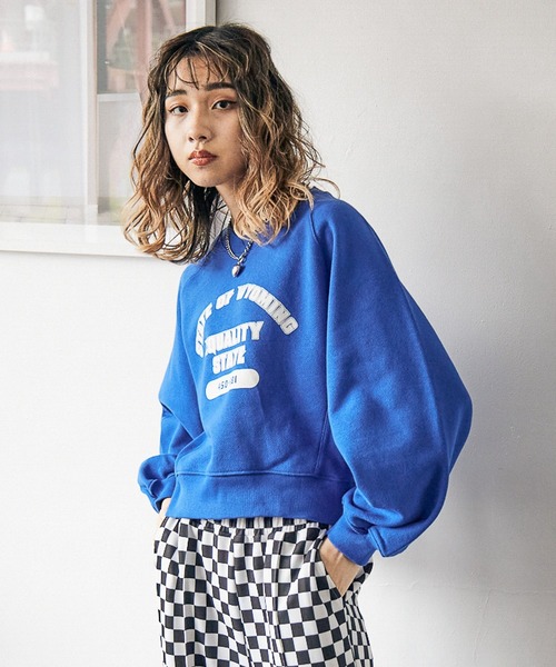 PBLIM(ページボーイリム)の「【PAGEBOYLIM】ヘビーオンスショートスウェット(スウェット・レディース・グレー/オフホワイト/ブルー・FREE)」の18枚目の写真