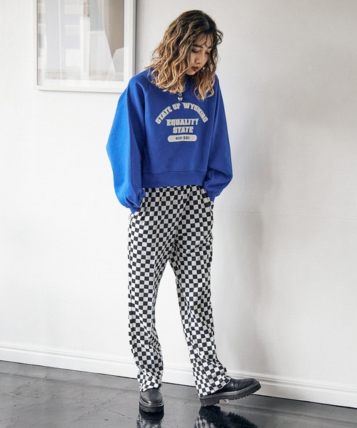 PBLIM(ページボーイリム)の「【PAGEBOYLIM】ヘビーオンスショートスウェット(スウェット・レディース・グレー/オフホワイト/ブルー・FREE)」の21枚目の写真