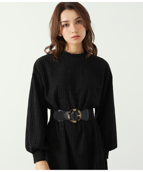 CHILLE（チル）の「べっ甲ラウンドバックル太ベルト（ベルト・レディース・ブラック/ベージュ/ブラウン・FREE）」の8枚目の写真