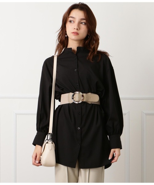 CHILLE（チル）の「べっ甲ラウンドバックル太ベルト（ベルト・レディース・ブラック/ベージュ/ブラウン・FREE）」の9枚目の写真