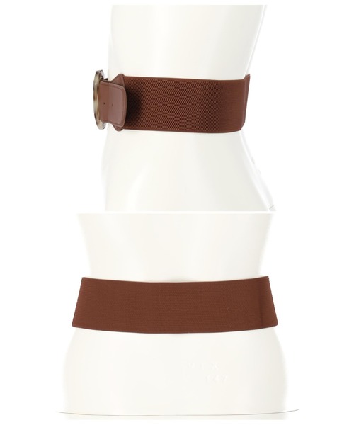 CHILLE（チル）の「べっ甲ラウンドバックル太ベルト（ベルト・レディース・ブラック/ベージュ/ブラウン・FREE）」の17枚目の写真