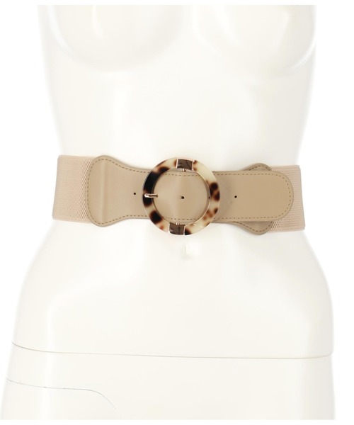 CHILLE（チル）の「べっ甲ラウンドバックル太ベルト（ベルト・レディース・ブラック/ベージュ/ブラウン・FREE）」の15枚目の写真