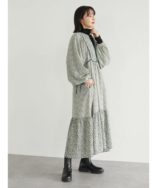 Green　Parks（グリーンパークス）の「・SUGAR SPOON フラワーptパネルワンピース＊（ワンピース・レディース・ブラック/ネイビー/グリーン・FREE）」の21枚目の写真