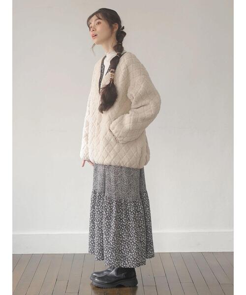 Green　Parks（グリーンパークス）の「・SUGAR SPOON フラワーptパネルワンピース＊（ワンピース・レディース・ブラック/ネイビー/グリーン・FREE）」の4枚目の写真