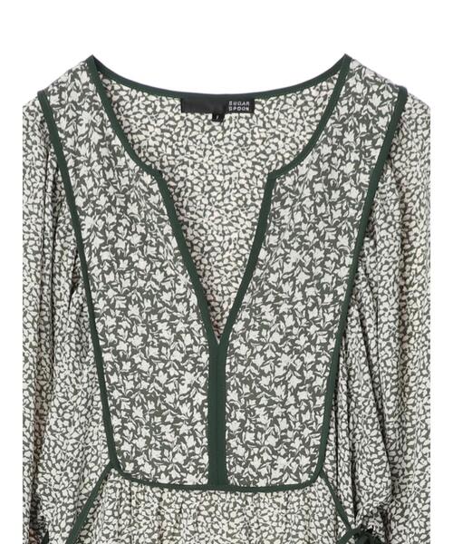 Green　Parks（グリーンパークス）の「・SUGAR SPOON フラワーptパネルワンピース＊（ワンピース・レディース・ブラック/ネイビー/グリーン・FREE）」の9枚目の写真