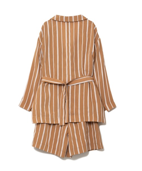 LAYMEE（レイミー）の「Wolf stripe Set up Jacket / ウォルフストライプセットアップジャケット（その他アウター・レディース・ネイビー/グリーン系その他/キャメル・FREE）」の9枚目の写真