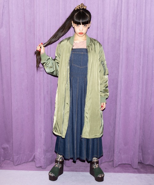 PUNYUS(プニュズ)の「MA-1コート(MA-1・レディース・ブラック/カーキ/ライトパープル・3/2/4/1)」の3枚目の写真