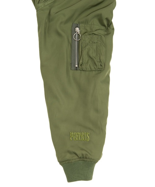 PUNYUS(プニュズ)の「MA-1コート(MA-1・レディース・ブラック/カーキ/ライトパープル・3/2/4/1)」の17枚目の写真