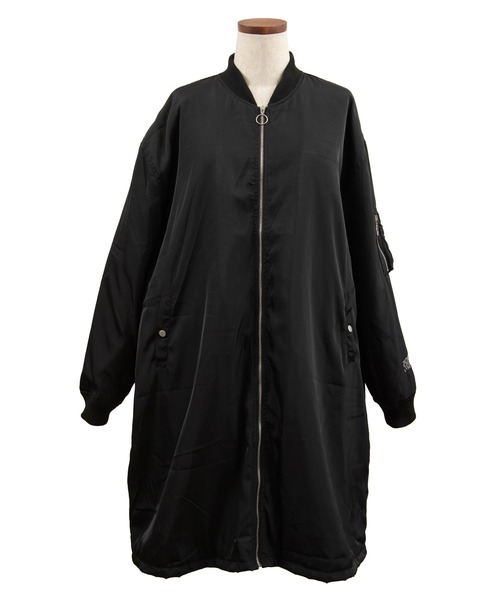 PUNYUS(プニュズ)の「MA-1コート(MA-1・レディース・ブラック/カーキ/ライトパープル・3/2/4/1)」の8枚目の写真