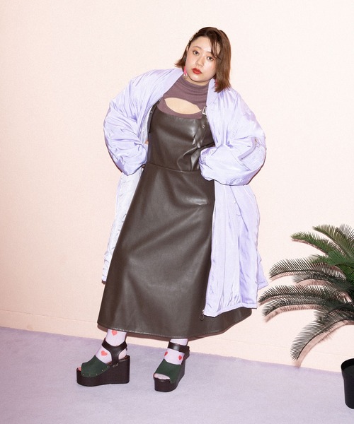 PUNYUS(プニュズ)の「MA-1コート(MA-1・レディース・ブラック/カーキ/ライトパープル・3/2/4/1)」の21枚目の写真