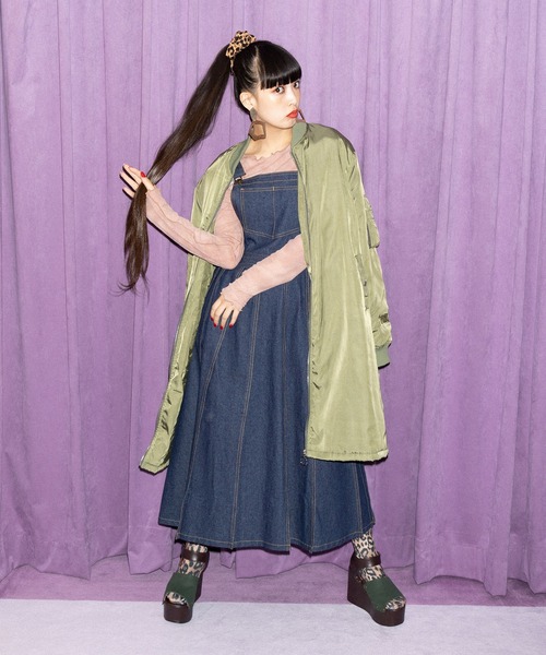 PUNYUS(プニュズ)の「MA-1コート(MA-1・レディース・ブラック/カーキ/ライトパープル・3/2/4/1)」の19枚目の写真