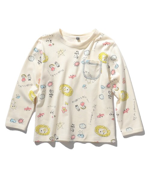 SHOO・LA・RUE（シューラルー）の「◆【90-130cm/ハロコレ】ボーダーオモテモウラモロンT（Tシャツ/カットソー・キッズ・ブラック系2/アイボリー系/レッド系4・11/10/12/13/09）」の5枚目の写真