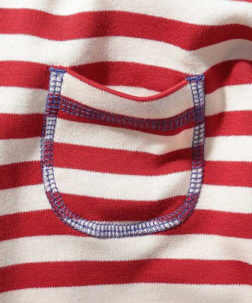 SHOO・LA・RUE（シューラルー）の「◆【90-130cm/ハロコレ】ボーダーオモテモウラモロンT（Tシャツ/カットソー・キッズ・ブラック系2/アイボリー系/レッド系4・11/10/12/13/09）」の13枚目の写真