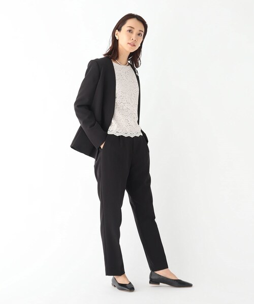 OPAQUE.CLIP(オペークドットクリップ)の「◆レースプルオーバーブラウス【WEB限定サイズ】(シャツ/ブラウス・レディース・ライトグレー/ホワイト系/ネイビー・34/36/38/42/40)」の14枚目の写真