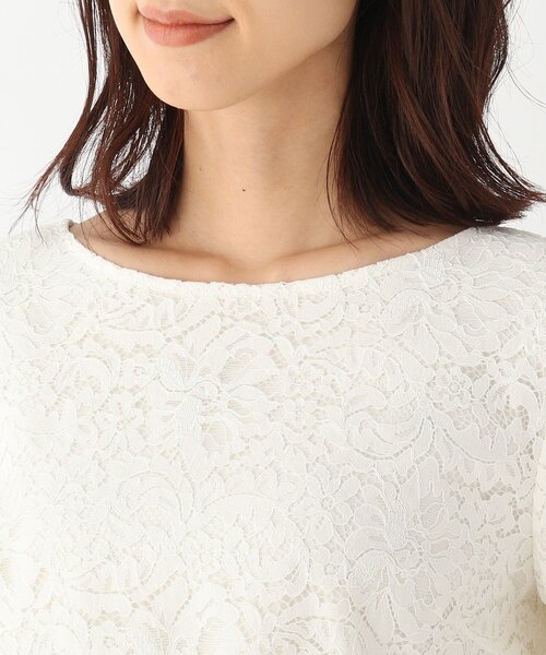 OPAQUE.CLIP(オペークドットクリップ)の「◆レースプルオーバーブラウス【WEB限定サイズ】(シャツ/ブラウス・レディース・ライトグレー/ホワイト系/ネイビー・34/36/38/42/40)」の9枚目の写真