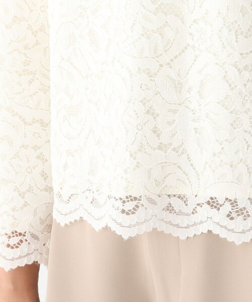 OPAQUE.CLIP(オペークドットクリップ)の「◆レースプルオーバーブラウス【WEB限定サイズ】(シャツ/ブラウス・レディース・ライトグレー/ホワイト系/ネイビー・34/36/38/42/40)」の15枚目の写真