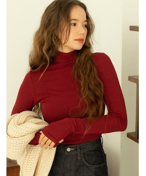 fifth（フィフス）の「シアータートルトップス（Tシャツ/カットソー・レディース・ホワイト/ブラック/ベージュ/レッド・MEDIUM）」の4枚目の写真