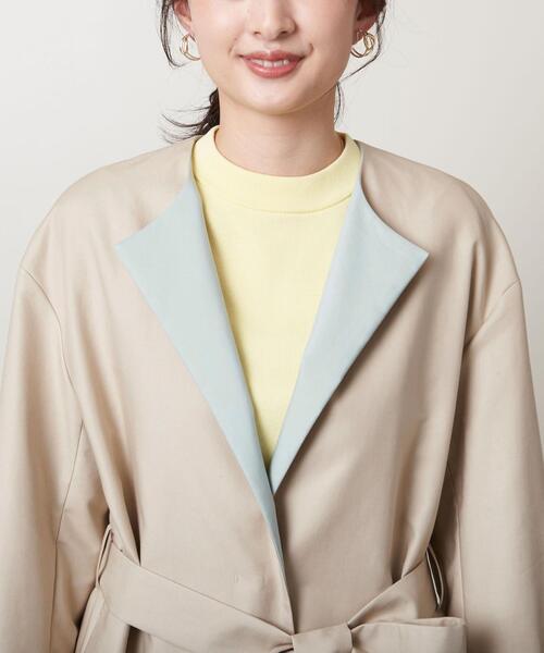 UNITED ARROWS（ユナイテッドアローズ）の「＜UNITED ARROWS＞C/P バイカラー コート B †◆（その他アウター・レディース・ベージュ/オフホワイト・38/36）」の16枚目の写真