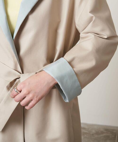 UNITED ARROWS（ユナイテッドアローズ）の「＜UNITED ARROWS＞C/P バイカラー コート B †◆（その他アウター・レディース・ベージュ/オフホワイト・38/36）」の14枚目の写真