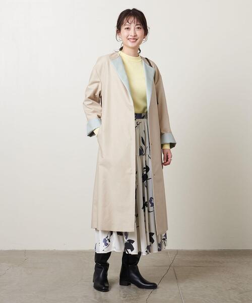 UNITED ARROWS（ユナイテッドアローズ）の「＜UNITED ARROWS＞C/P バイカラー コート B †◆（その他アウター・レディース・ベージュ/オフホワイト・38/36）」の8枚目の写真