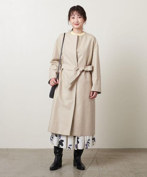 UNITED ARROWS（ユナイテッドアローズ）の「＜UNITED ARROWS＞C/P バイカラー コート B †◆（その他アウター・レディース・ベージュ/オフホワイト・38/36）」の7枚目の写真