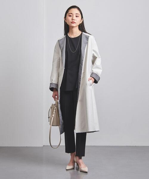 UNITED ARROWS（ユナイテッドアローズ）の「＜UNITED ARROWS＞C/P バイカラー コート B †◆（その他アウター・レディース・ベージュ/オフホワイト・38/36）」の6枚目の写真