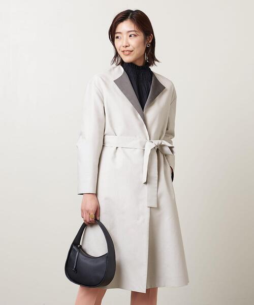 UNITED ARROWS（ユナイテッドアローズ）の「＜UNITED ARROWS＞C/P バイカラー コート B †◆（その他アウター・レディース・ベージュ/オフホワイト・38/36）」の5枚目の写真