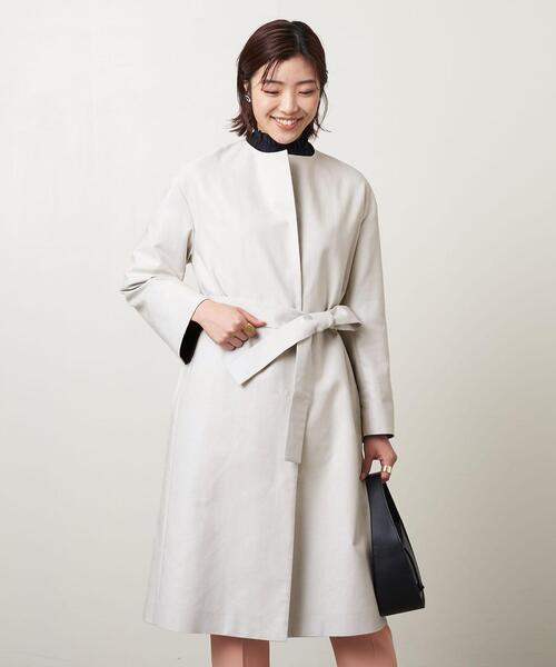 UNITED ARROWS（ユナイテッドアローズ）の「＜UNITED ARROWS＞C/P バイカラー コート B †◆（その他アウター・レディース・ベージュ/オフホワイト・38/36）」の4枚目の写真