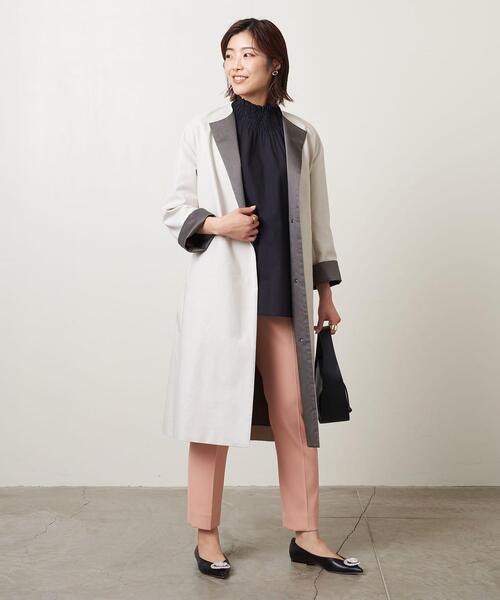 UNITED ARROWS（ユナイテッドアローズ）の「＜UNITED ARROWS＞C/P バイカラー コート B †◆（その他アウター・レディース・ベージュ/オフホワイト・38/36）」の3枚目の写真