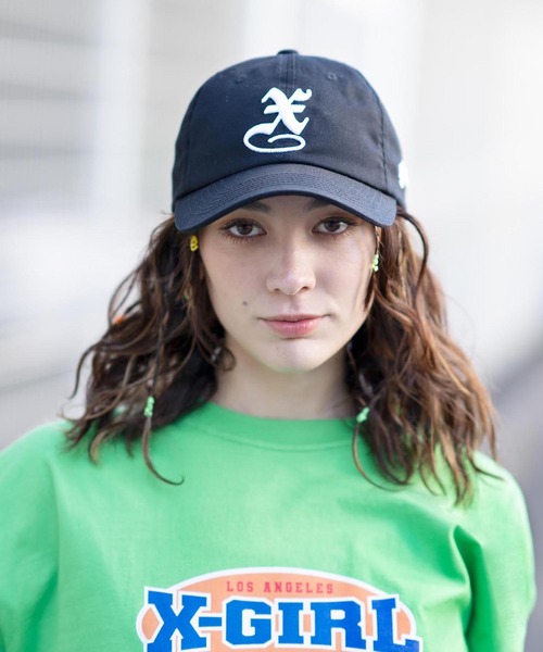 X-girl(エックスガール)の「BASEBALL CAP(キャップ・レディース・ブラック/ネイビー/グリーン・ONE SIZE)」の14枚目の写真