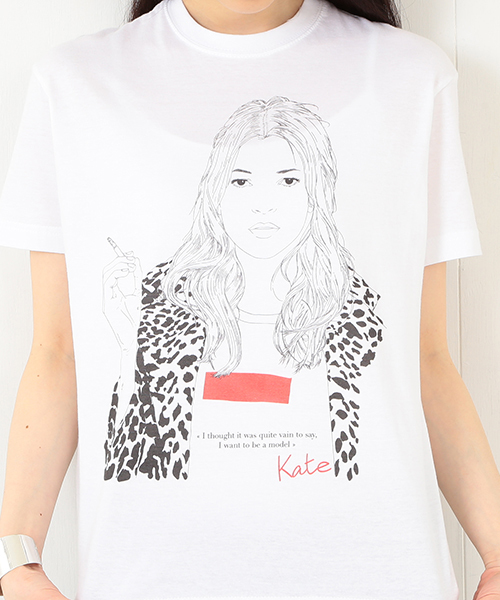 Ray BEAMS（レイビームス）の「Maison Seine / 別注 Kate T（Tシャツ/カットソー・レディース・ホワイト・ONE SIZE）」の5枚目の写真