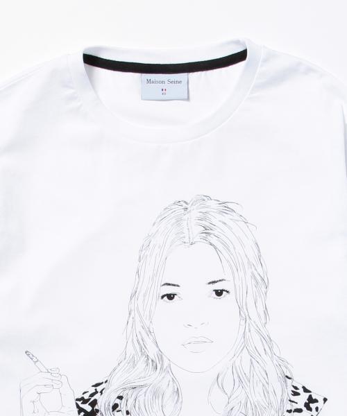 Ray BEAMS（レイビームス）の「Maison Seine / 別注 Kate T（Tシャツ/カットソー・レディース・ホワイト・ONE SIZE）」の9枚目の写真