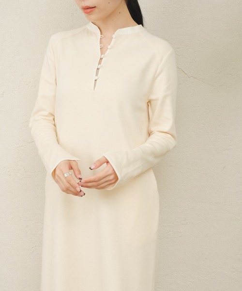 ONEME(ワンム)の「【 ONEME 】 ヘンリーネックジャージードレス(ワンピース・レディース・ブラック/ホワイト系その他・FREE)」の21枚目の写真