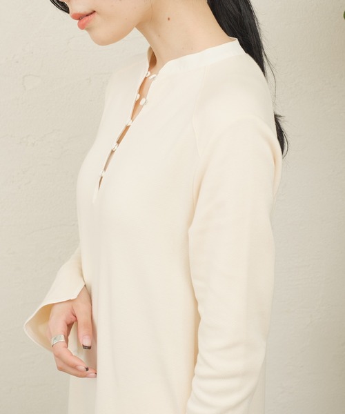 ONEME(ワンム)の「【 ONEME 】 ヘンリーネックジャージードレス(ワンピース・レディース・ブラック/ホワイト系その他・FREE)」の18枚目の写真