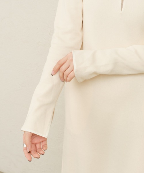 ONEME(ワンム)の「【 ONEME 】 ヘンリーネックジャージードレス(ワンピース・レディース・ブラック/ホワイト系その他・FREE)」の22枚目の写真