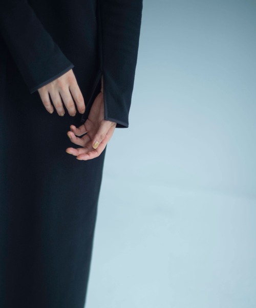 ONEME(ワンム)の「【 ONEME 】 ヘンリーネックジャージードレス(ワンピース・レディース・ブラック/ホワイト系その他・FREE)」の14枚目の写真