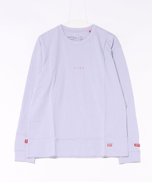Naked Rust and other POEMS(ネイキッドラストアンドアザーポエムス)の「【69】【POEMS】餃子バックプリントロングスリーブTシャツ(Tシャツ/カットソー・メンズ・ホワイト/ブラック/パープル・MEDIUM/LARGE)」の1枚目の写真