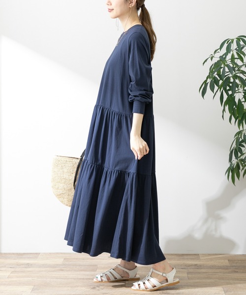 美品Sonny Labelサニーレーベル24SSきれい色Aラインカットワンピース URBAN RESEARCH Sonny Label（アーバンリサーチサニーレーベル