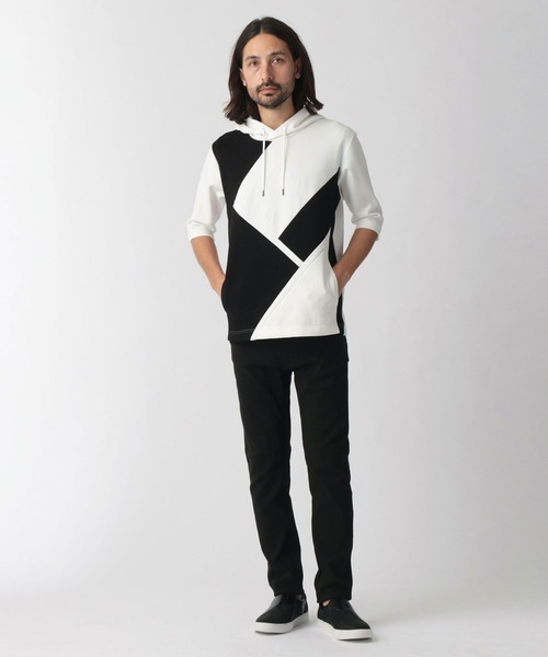 NICOLE CLUB FOR MEN（ニコルクラブフォーメン）の「パネル切替スリッポン（スニーカー・メンズ・ホワイト×ホワイト/ブラック×ブラック/ブラック系/ネイビー系・25.5cm/26.5cm/27.5cm）」の14枚目の写真