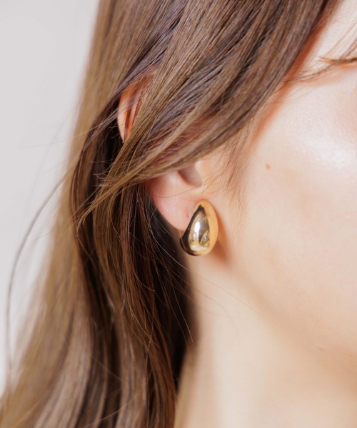 flower（フラワー）の「エッグフープイヤリング（イヤリング・レディース・シルバー/ゴールド・FREE）」の2枚目の写真