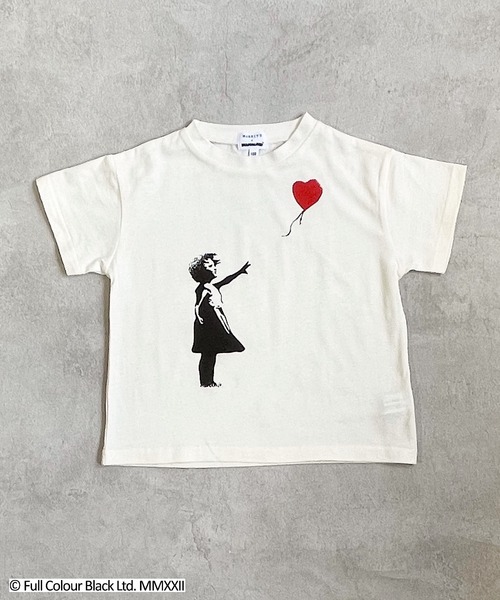 BRANDALISED（ブランダライズド）の「【BRANDALISED×MARKEY’S】プリントＴシャツ／Banksy’s Graffiti（80～150cm）（Tシャツ/カットソー・キッズ・ホワイト/ブラック/オフホワイト/アイボリー/チャコール/キナリ・90/100/110/120/80/130/95/140/150）」の3枚目の写真