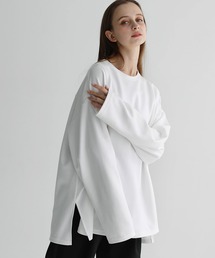LILL | ハイポンチタック長袖ドレープカットソー(Tシャツ/カットソー)